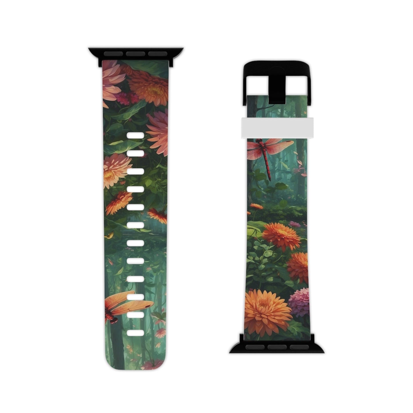Enchanted Forest Dragonflies & Blossoms Apple Watch Band - BOGO Cases