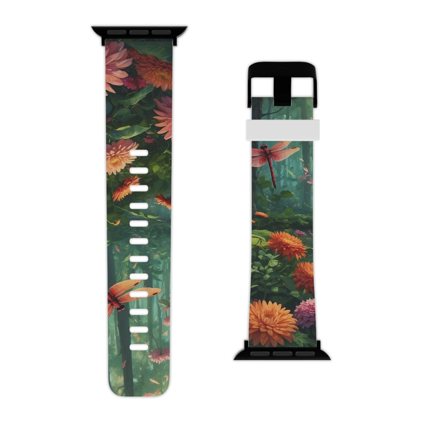 Enchanted Forest Dragonflies & Blossoms Apple Watch Band - BOGO Cases