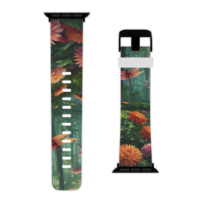 Enchanted Forest Dragonflies & Blossoms Apple Watch Band - BOGO Cases