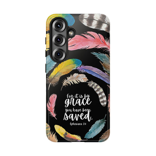 Ephesians 2:8 Watercolor Feathers - Samsung Galaxy Case - BOGO Cases