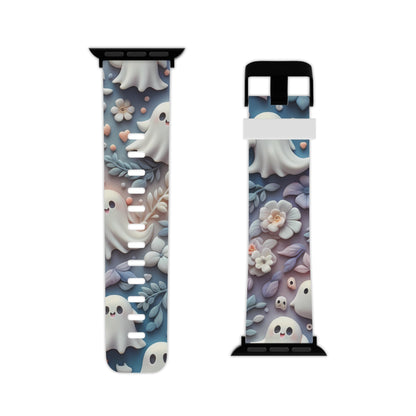 Ethereal Autumn Ghost Apple Watch Band | Fall Florals & Halloween Spirits - BOGO Cases