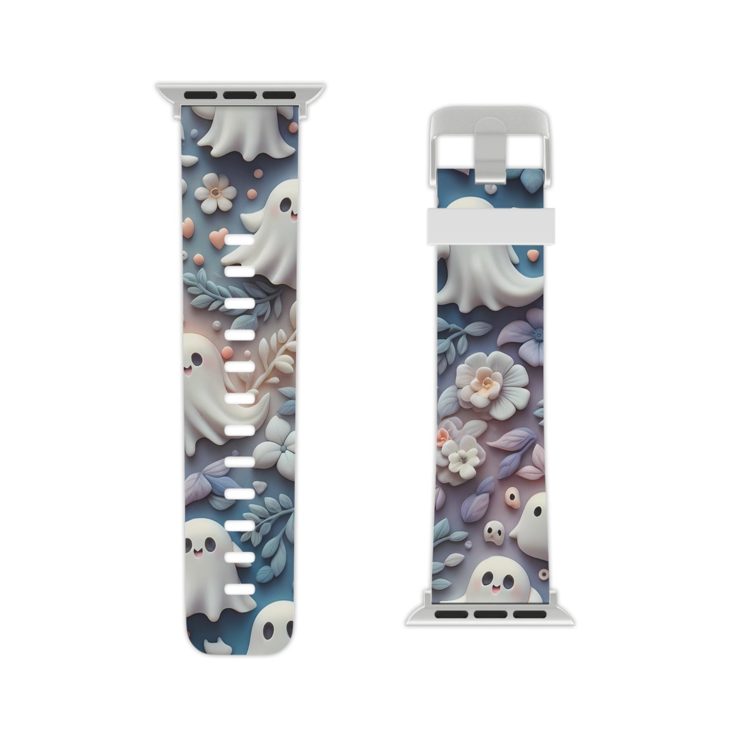 Ethereal Autumn Ghost Apple Watch Band | Fall Florals & Halloween Spirits - BOGO Cases