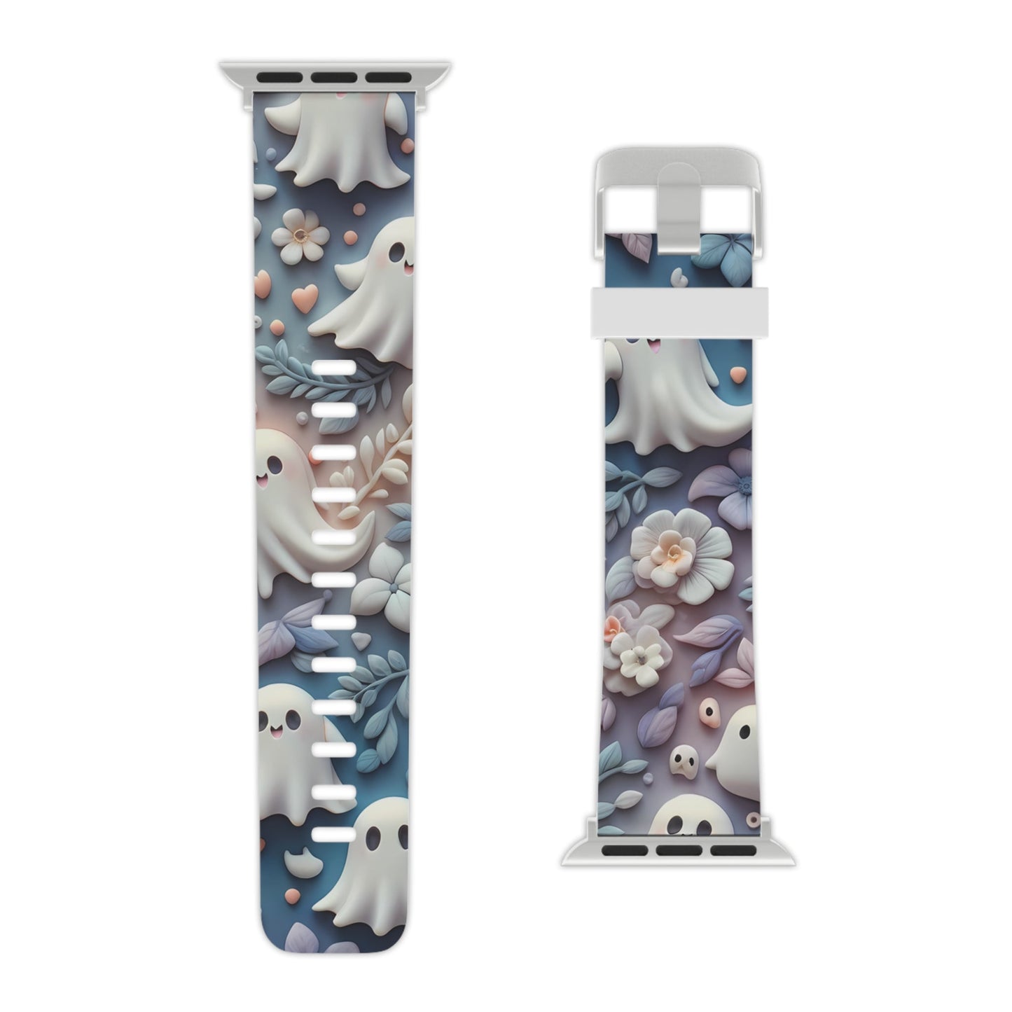 Ethereal Autumn Ghost Apple Watch Band | Fall Florals & Halloween Spirits - BOGO Cases