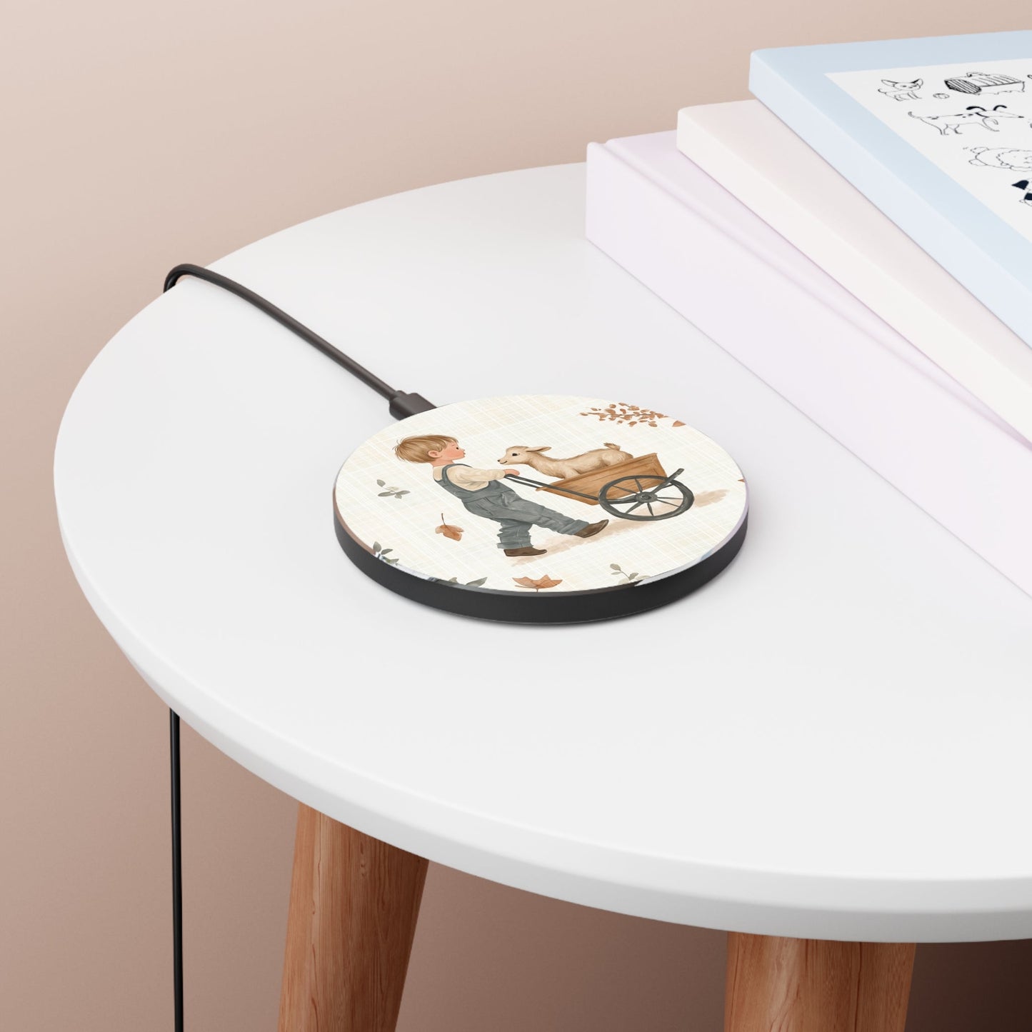 Farmyard Friends Wireless Charger – Qi Compatible, Rustic Charm Design - BOGO Cases