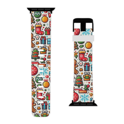 Festive Christmas Icons Pattern Apple Watch Band - BOGO Cases
