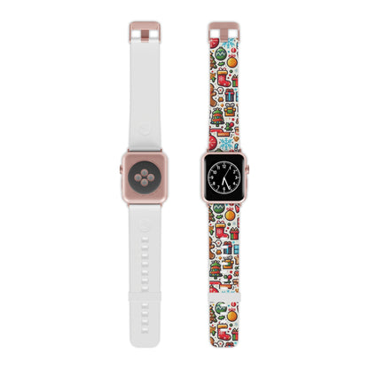 Festive Christmas Icons Pattern Apple Watch Band - BOGO Cases