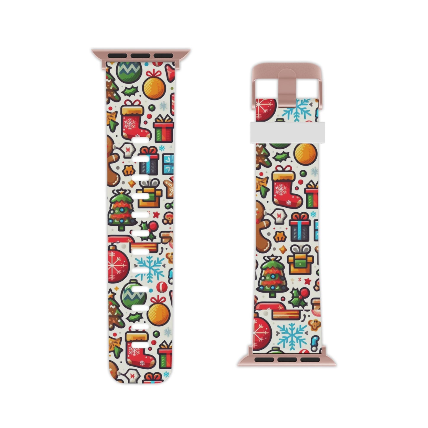 Festive Christmas Icons Pattern Apple Watch Band - BOGO Cases