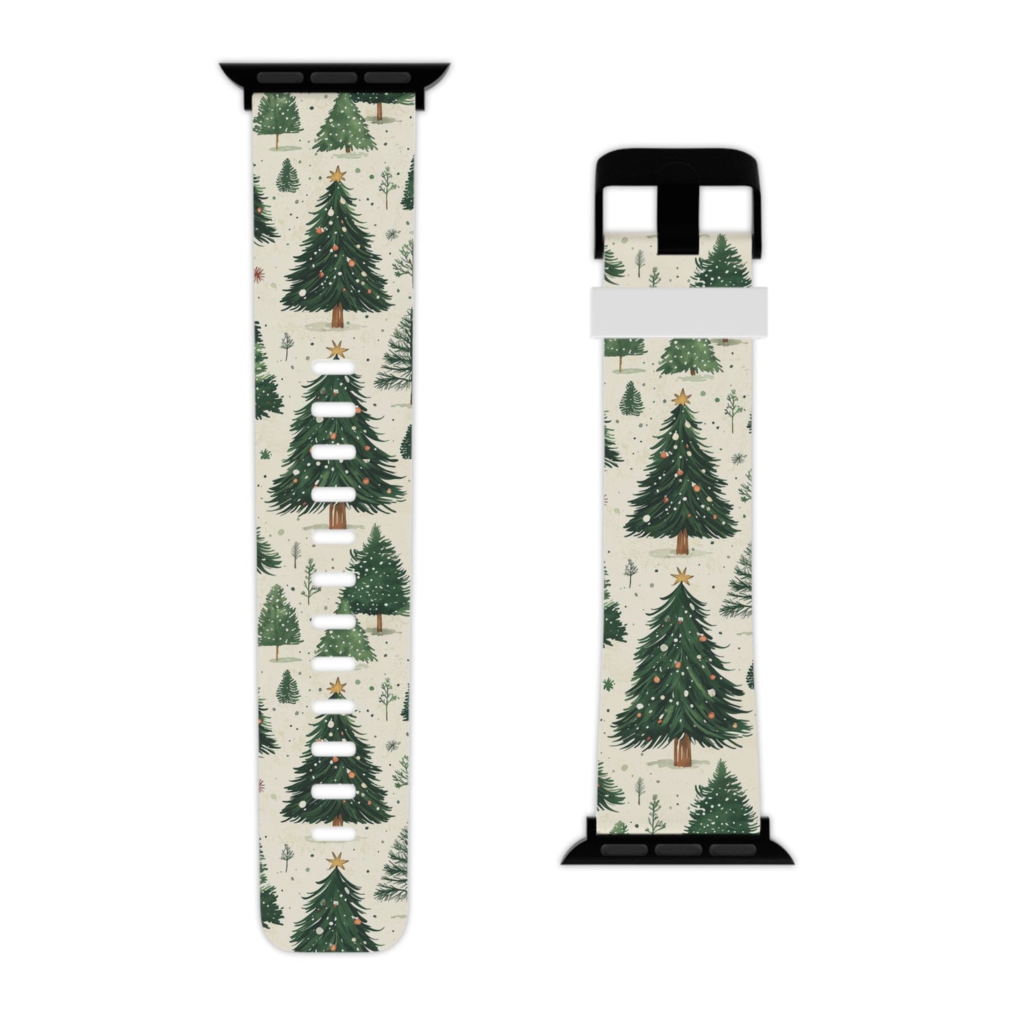 Festive Christmas Tree Forest Pattern Apple Watch Band - BOGO Cases