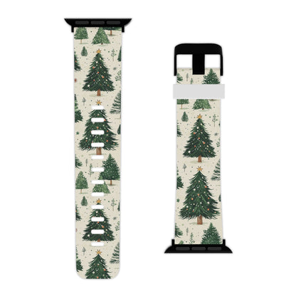 Festive Christmas Tree Forest Pattern Apple Watch Band - BOGO Cases