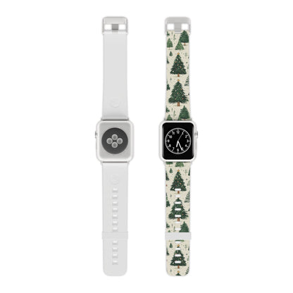 Festive Christmas Tree Forest Pattern Apple Watch Band - BOGO Cases
