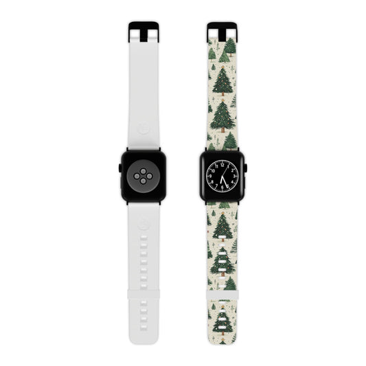 Festive Christmas Tree Forest Pattern Apple Watch Band - BOGO Cases
