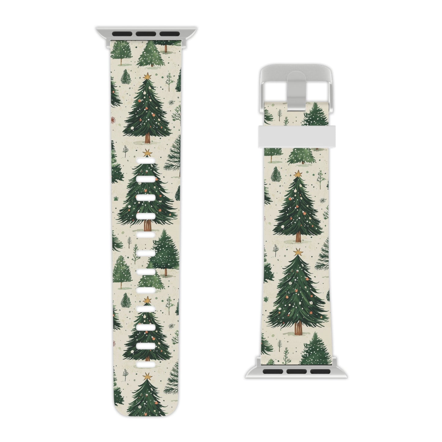 Festive Christmas Tree Forest Pattern Apple Watch Band - BOGO Cases