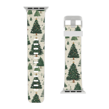 Festive Christmas Tree Forest Pattern Apple Watch Band - BOGO Cases