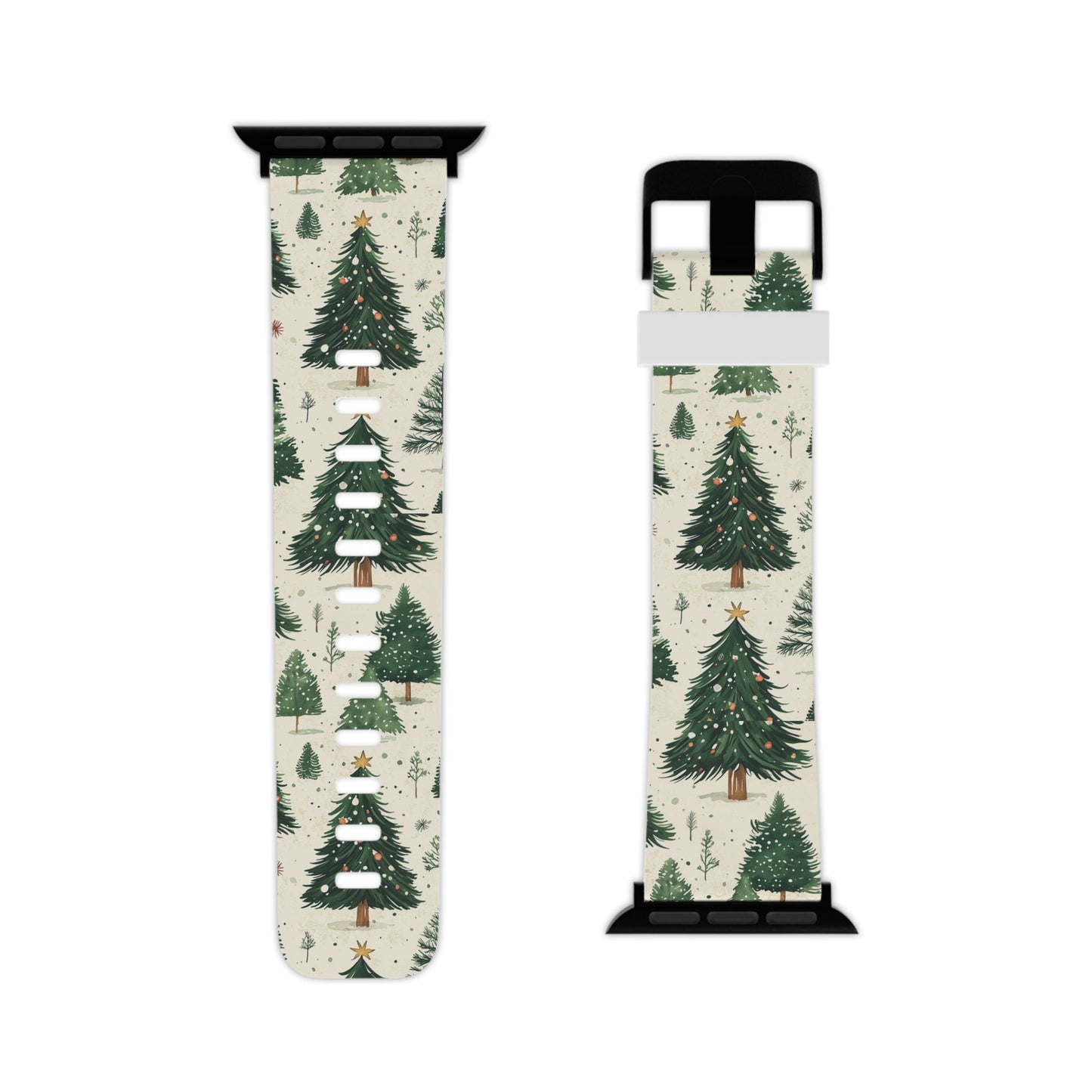 Festive Christmas Tree Forest Pattern Apple Watch Band - BOGO Cases