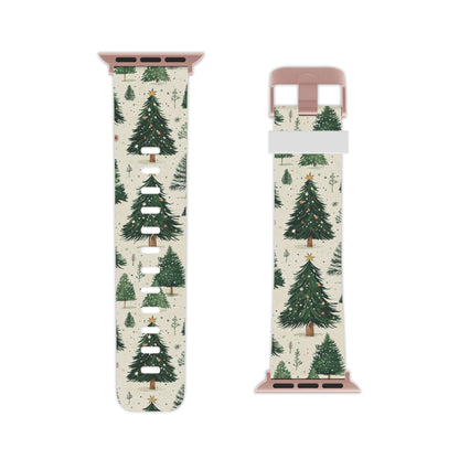 Festive Christmas Tree Forest Pattern Apple Watch Band - BOGO Cases