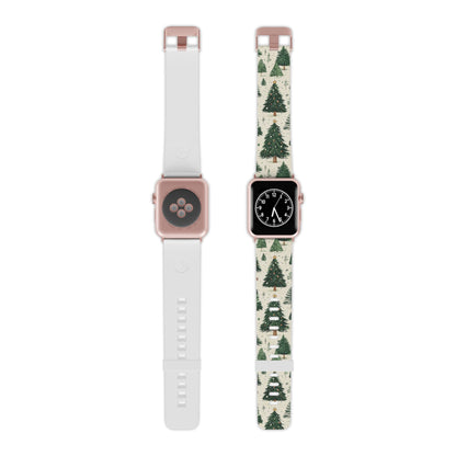 Festive Christmas Tree Forest Pattern Apple Watch Band - BOGO Cases