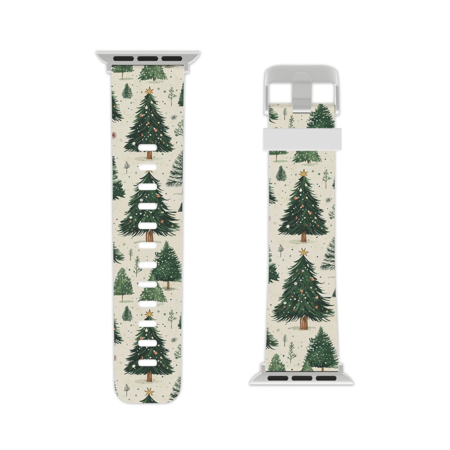 Festive Christmas Tree Forest Pattern Apple Watch Band - BOGO Cases