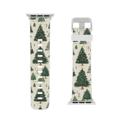 Festive Christmas Tree Forest Pattern Apple Watch Band - BOGO Cases