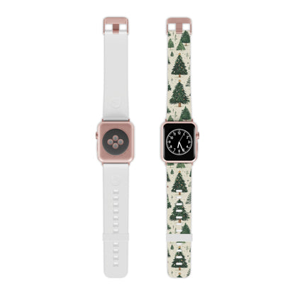 Festive Christmas Tree Forest Pattern Apple Watch Band - BOGO Cases