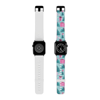 Festive Pink Christmas Gifts and Evergreen Apple Watch Band - BOGO Cases