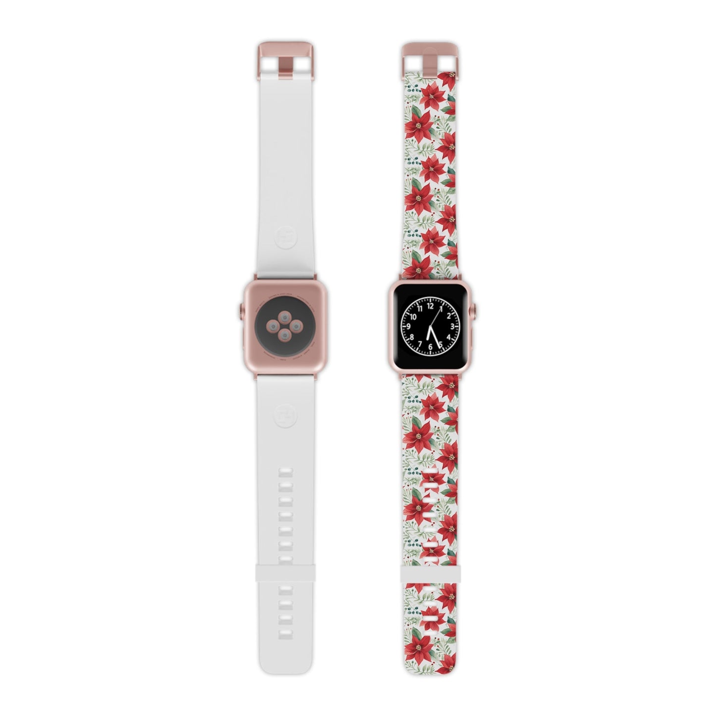 Festive Poinsettia Holiday Pattern Apple Watch Band - BOGO Cases