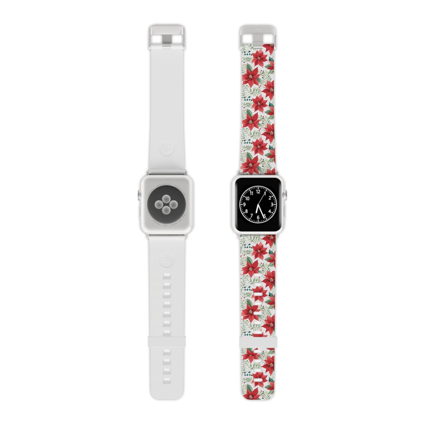 Festive Poinsettia Holiday Pattern Apple Watch Band - BOGO Cases
