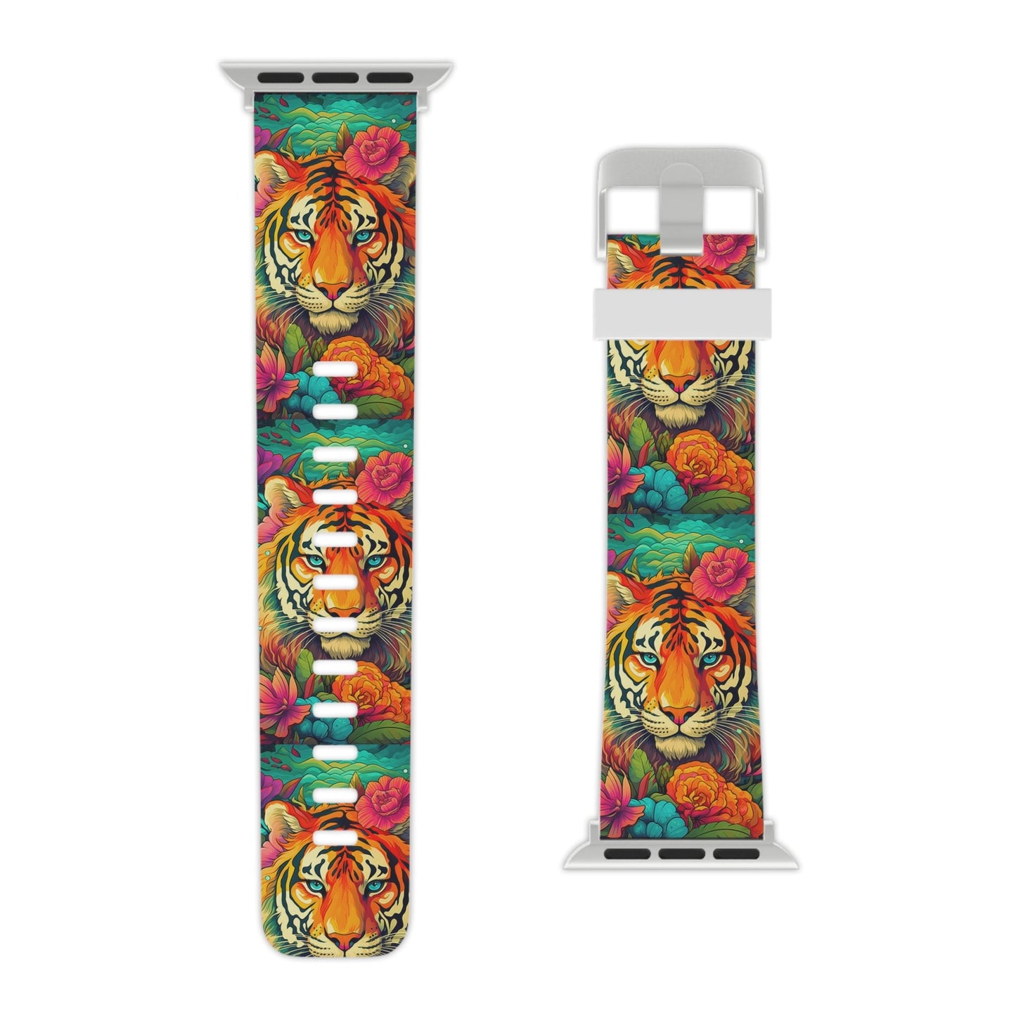 Fierce Rainbow Tiger Art Apple Watch Band - BOGO Cases