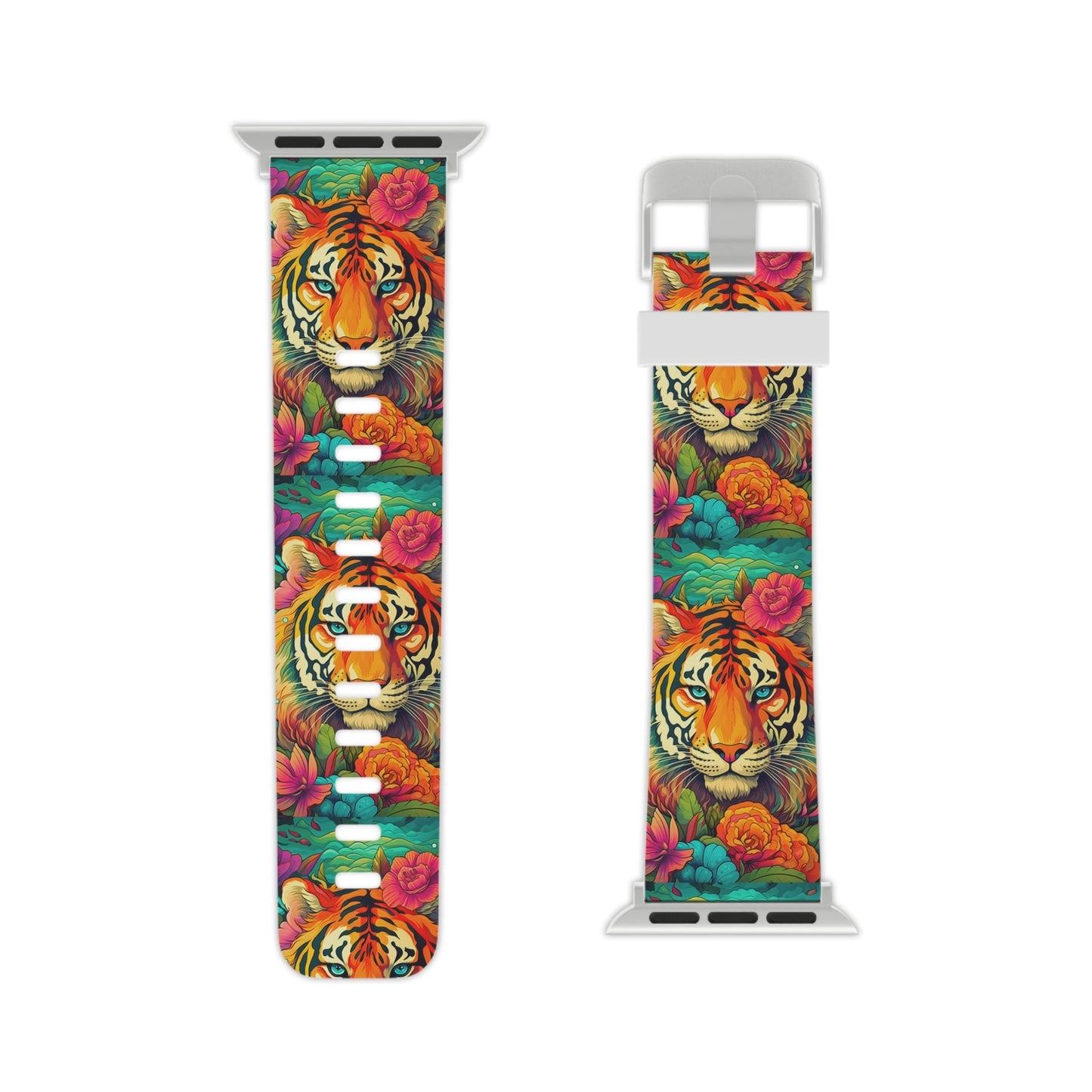 Fierce Rainbow Tiger Art Apple Watch Band - BOGO Cases