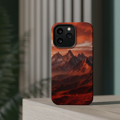 Fiery Mountain Sunset - MagSafe iPhone Case - BOGO Cases