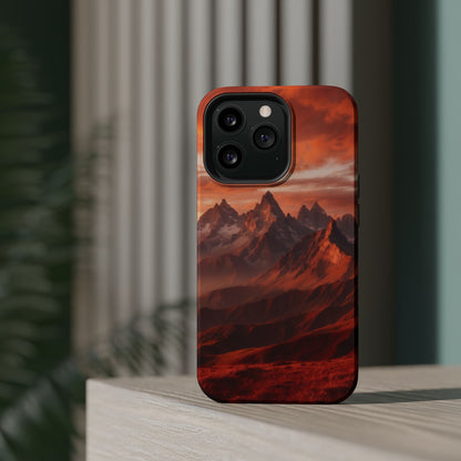 Fiery Mountain Sunset - MagSafe iPhone Case - BOGO Cases