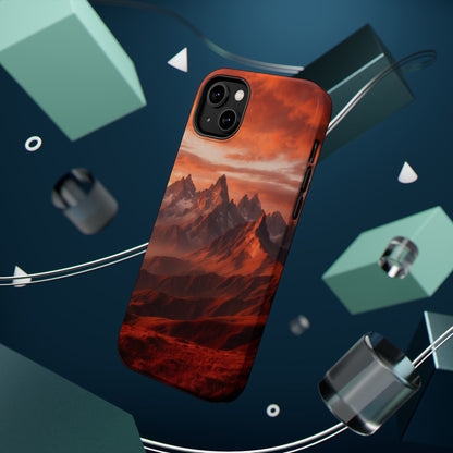 Fiery Mountain Sunset - MagSafe iPhone Case - BOGO Cases