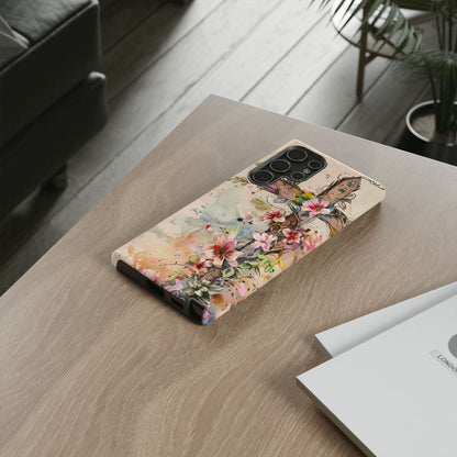 Floral Cross Watercolor - Samsung Galaxy Case, Christian Faith & Art Design - BOGO Cases
