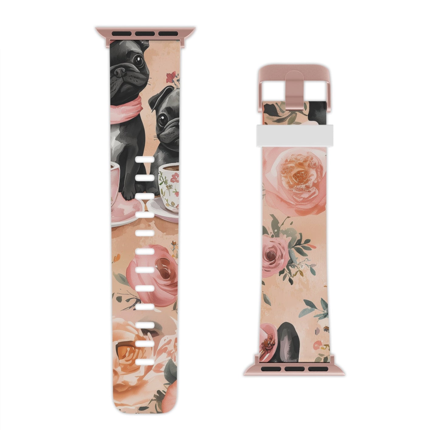 Floral French Bulldogs | Apple Watch Band - BOGO Cases