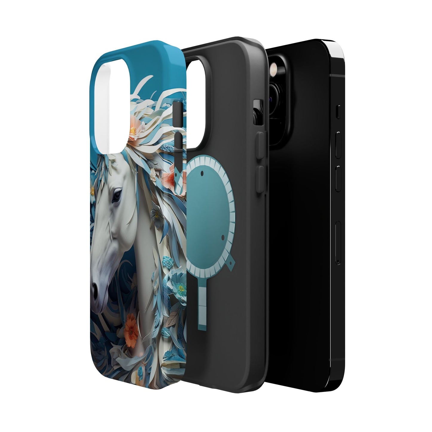 Floral Horse MagSafe iPhone Case - BOGO Cases