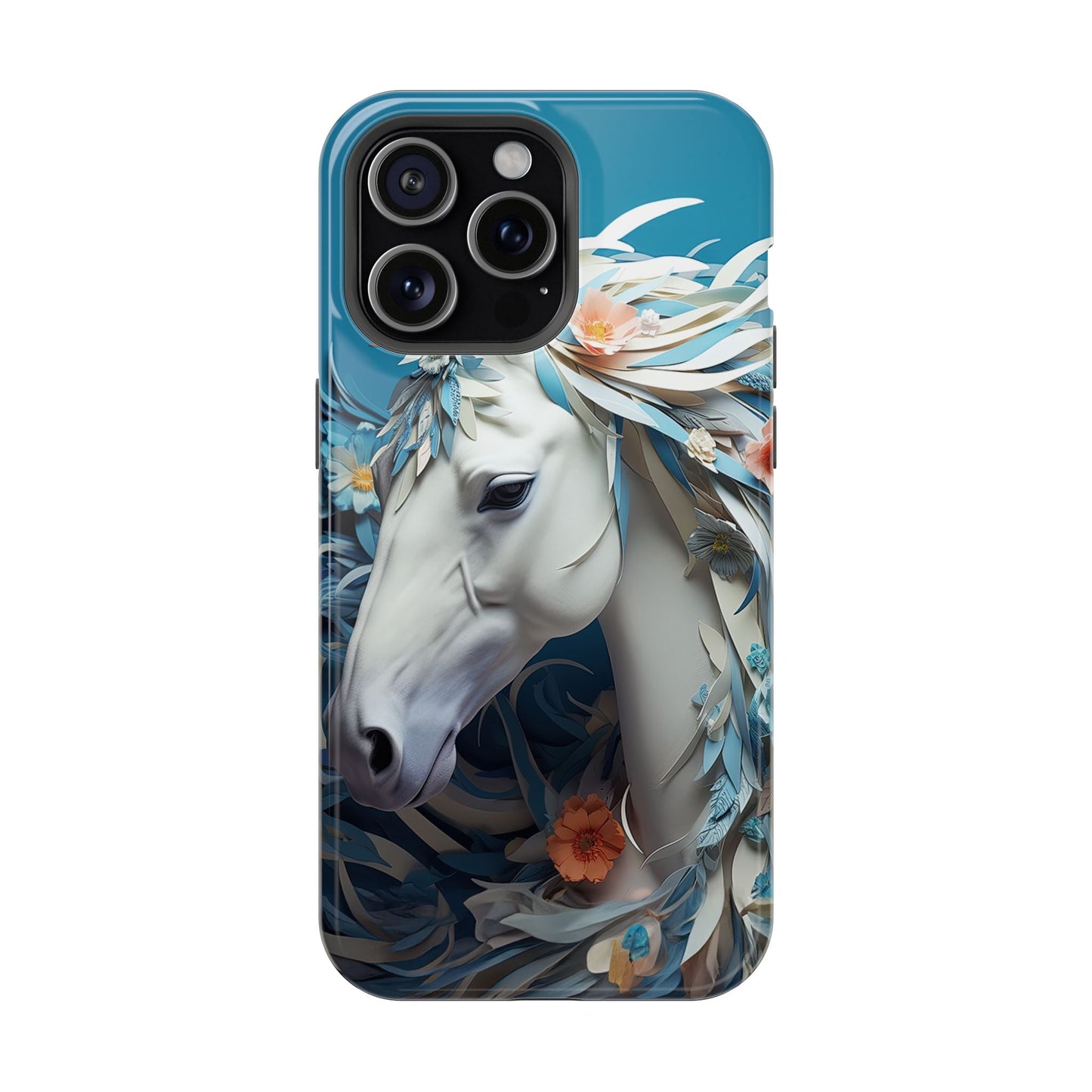 Floral Horse MagSafe iPhone Case - BOGO Cases