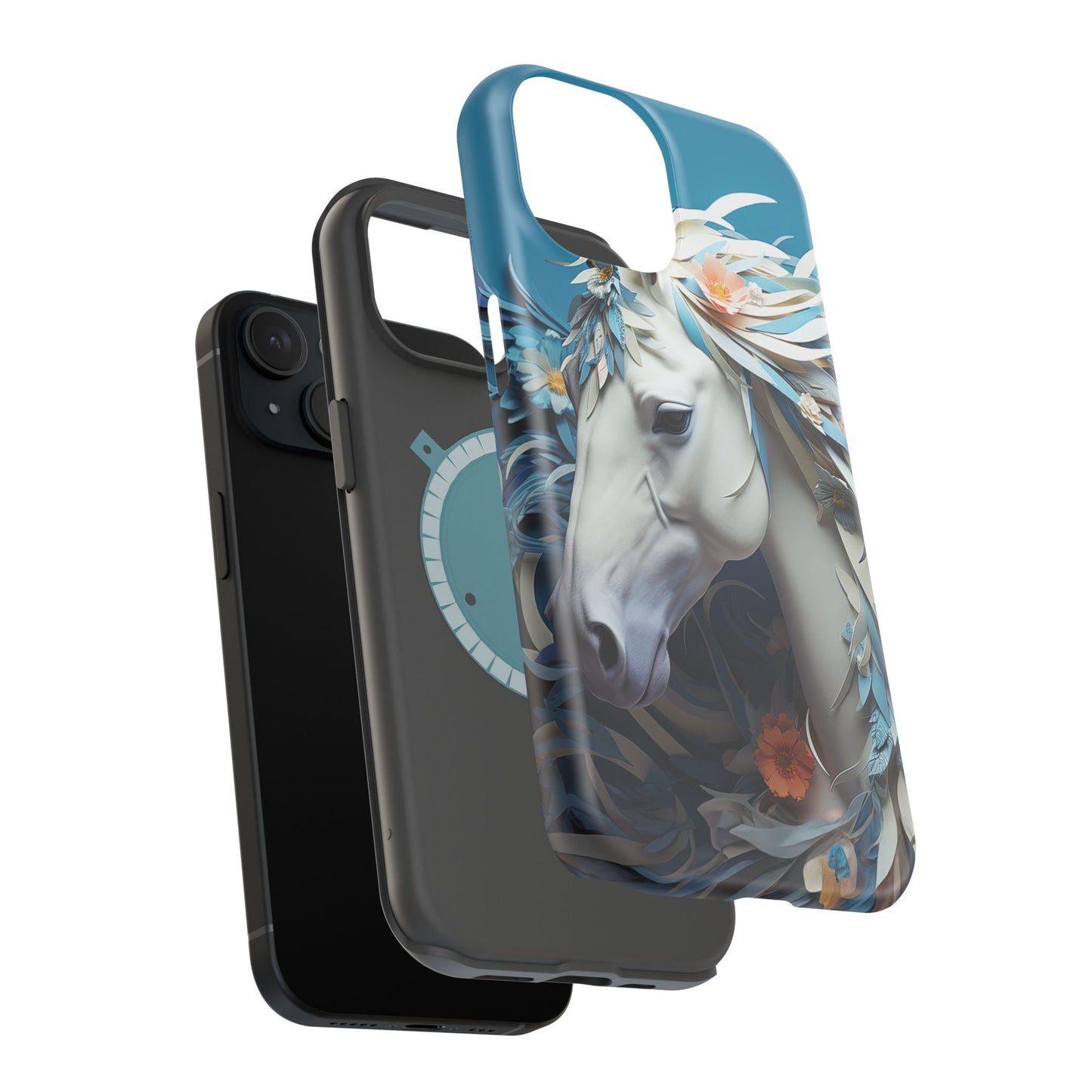 Floral Horse MagSafe iPhone Case - BOGO Cases
