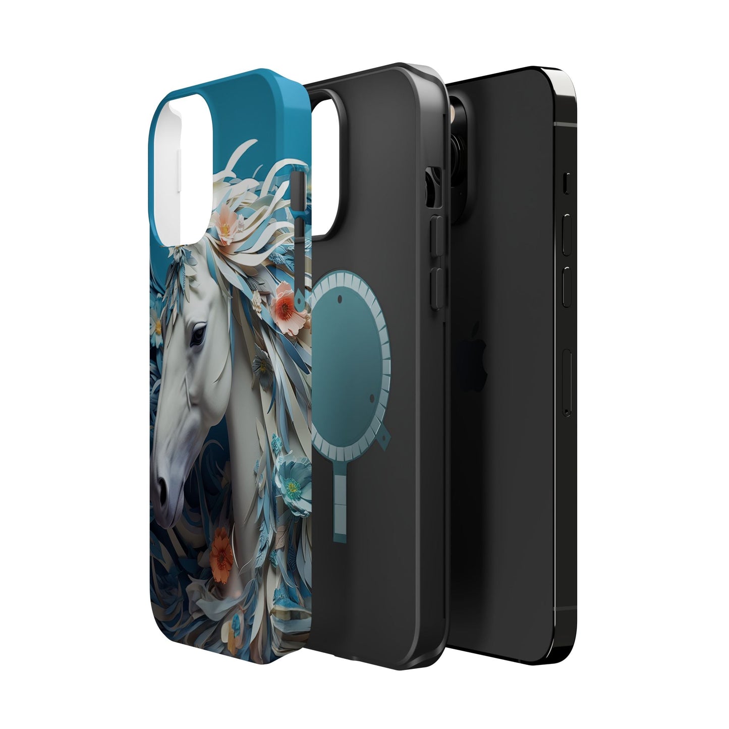 Floral Horse MagSafe iPhone Case - BOGO Cases