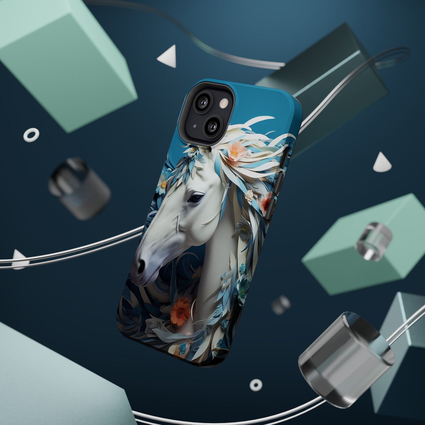 Floral Horse MagSafe iPhone Case - BOGO Cases