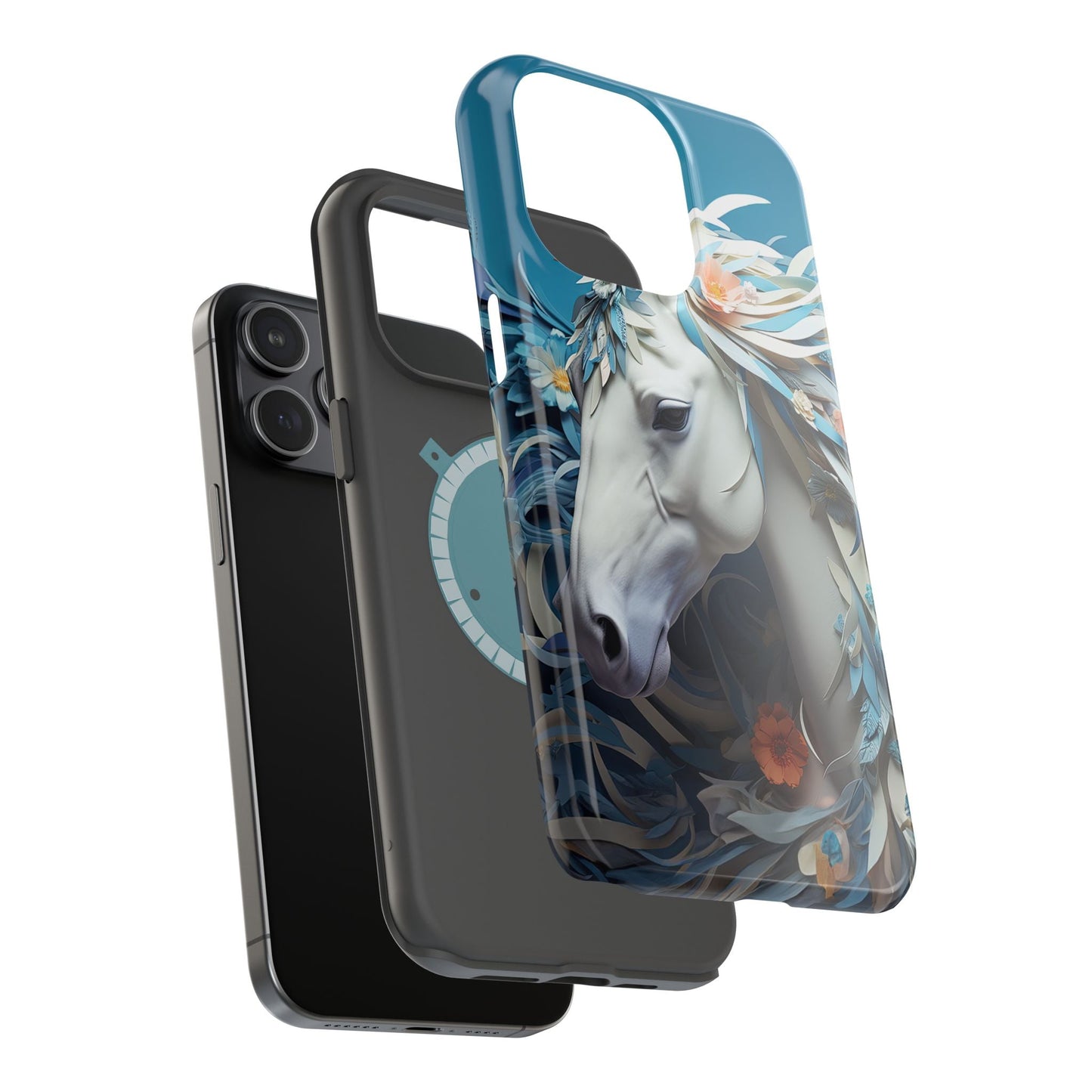 Floral Horse MagSafe iPhone Case - BOGO Cases