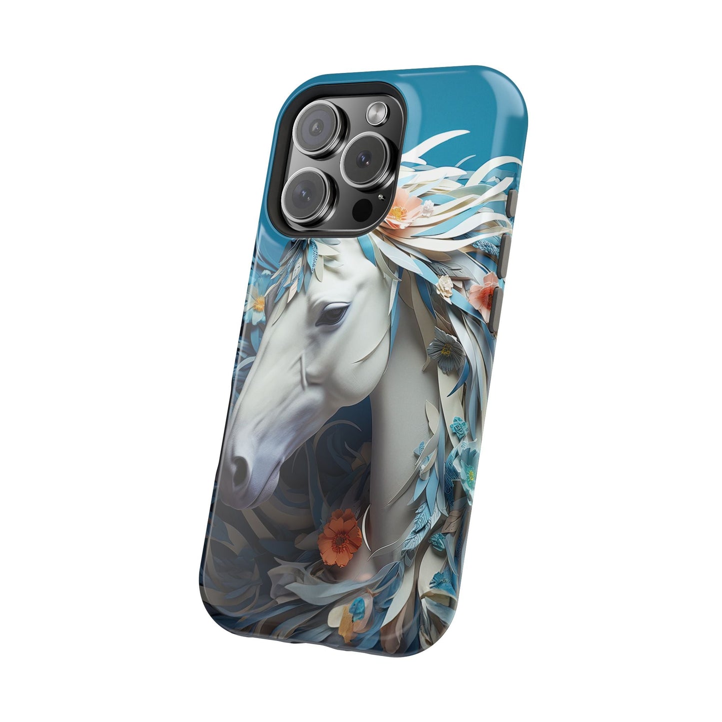 Floral Horse MagSafe iPhone Case - BOGO Cases
