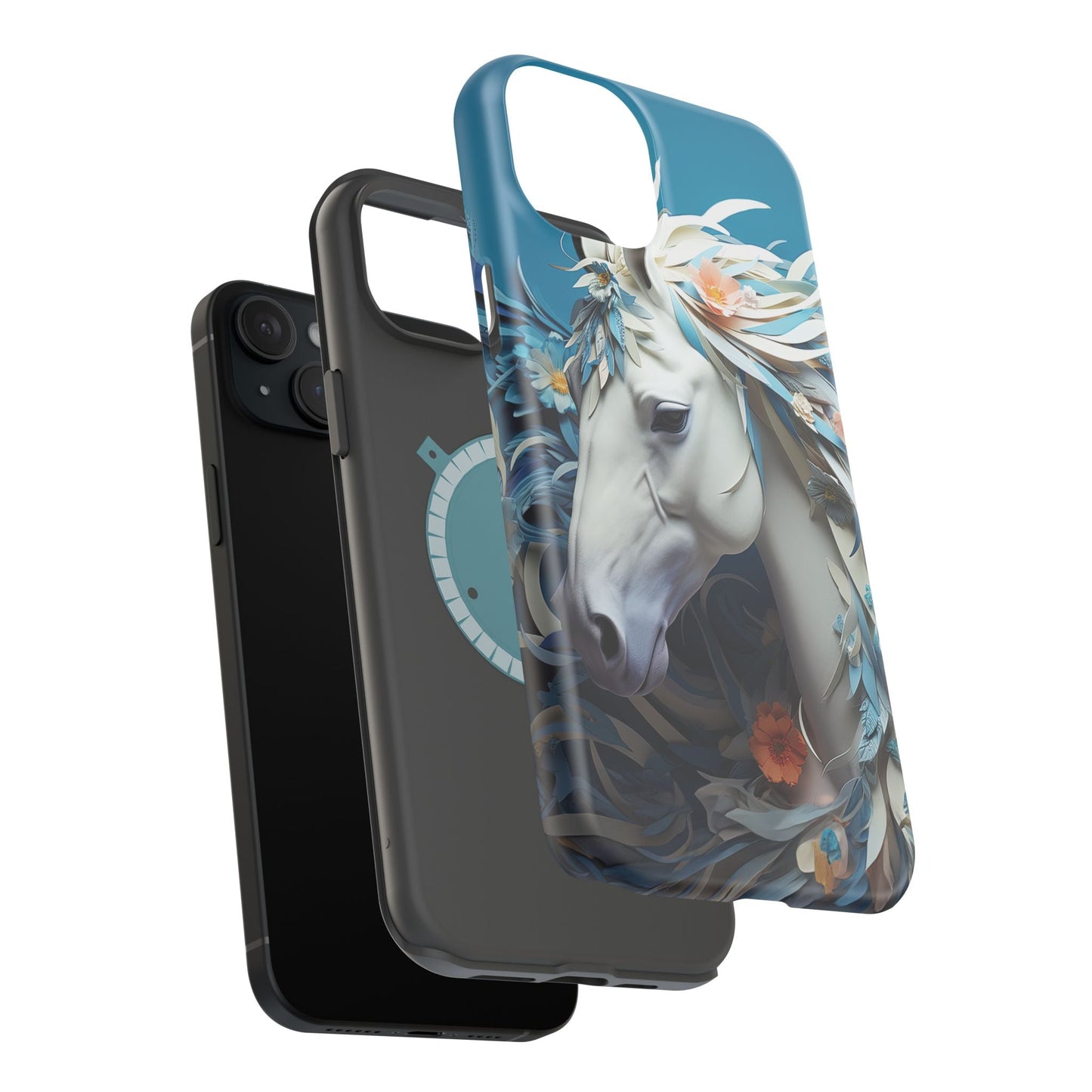 Floral Horse MagSafe iPhone Case - BOGO Cases