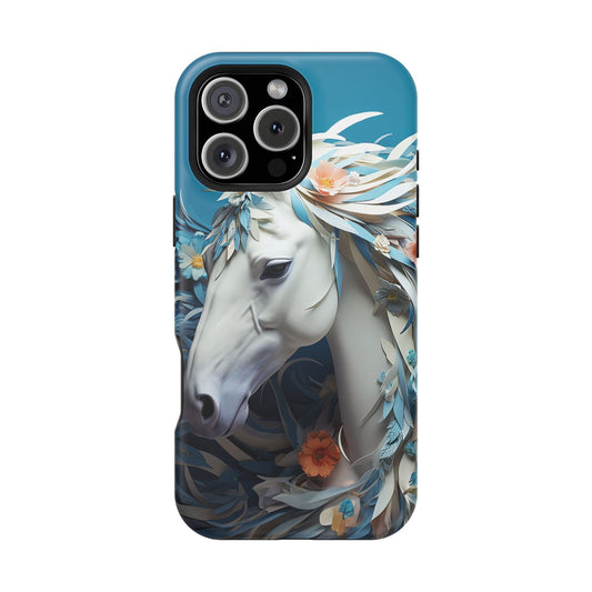 Floral Horse MagSafe iPhone Case - BOGO Cases