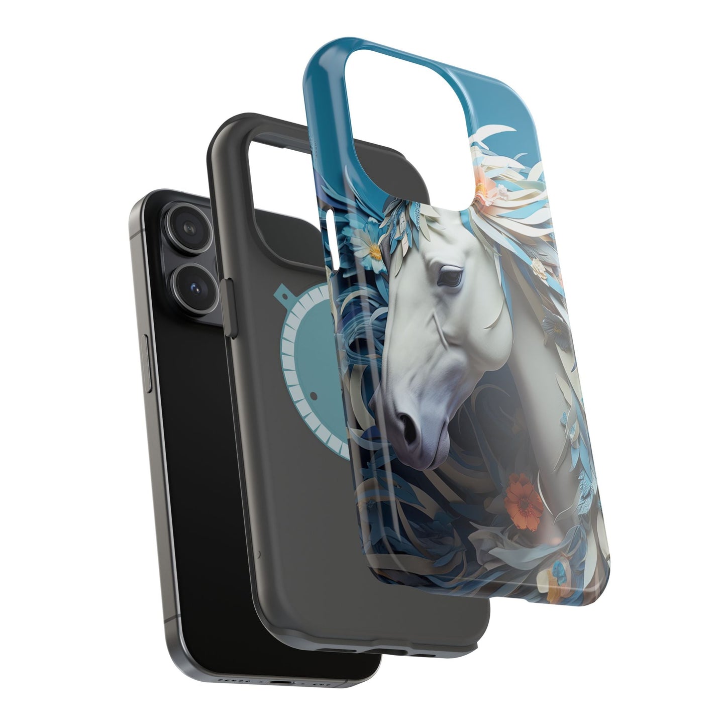Floral Horse MagSafe iPhone Case - BOGO Cases
