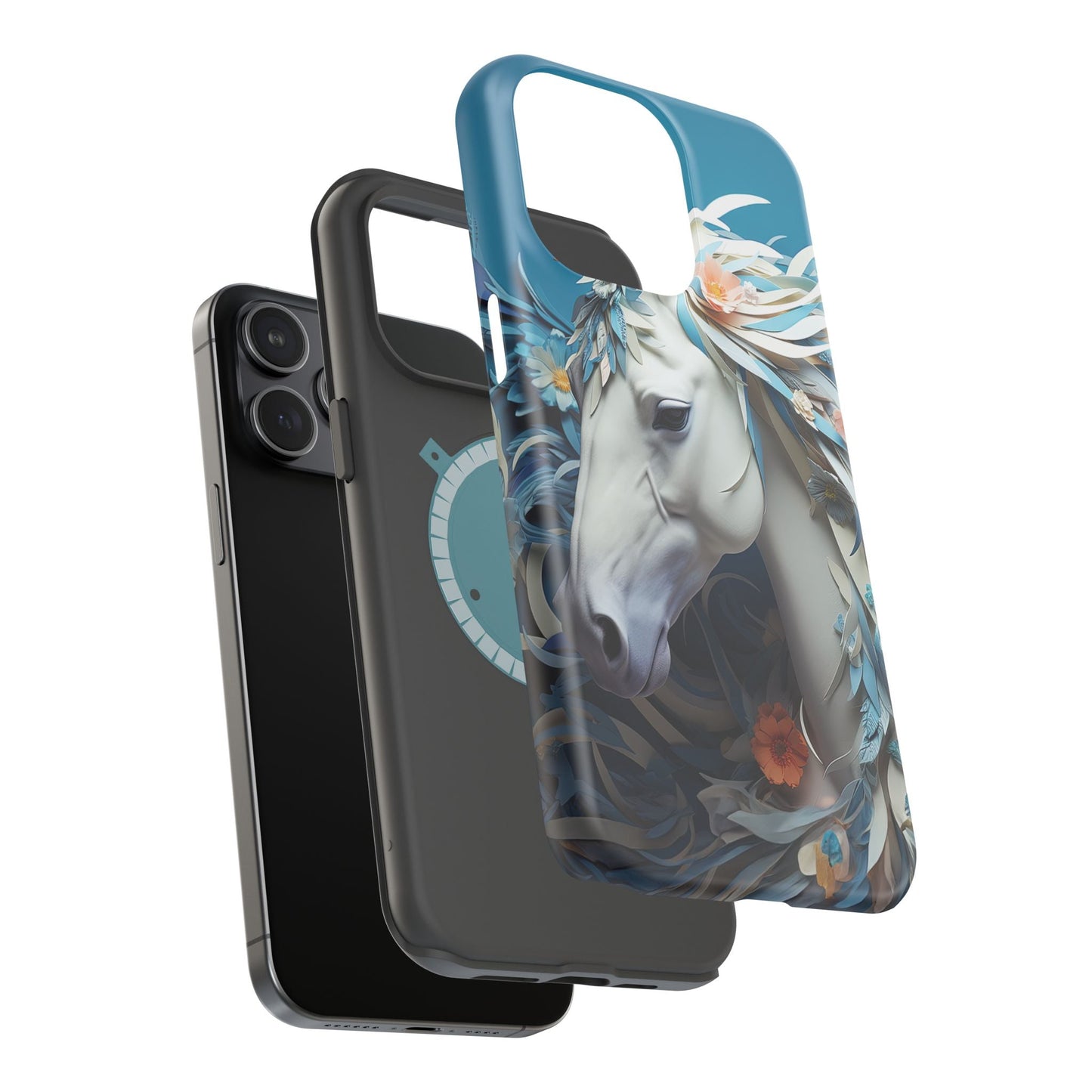 Floral Horse MagSafe iPhone Case - BOGO Cases