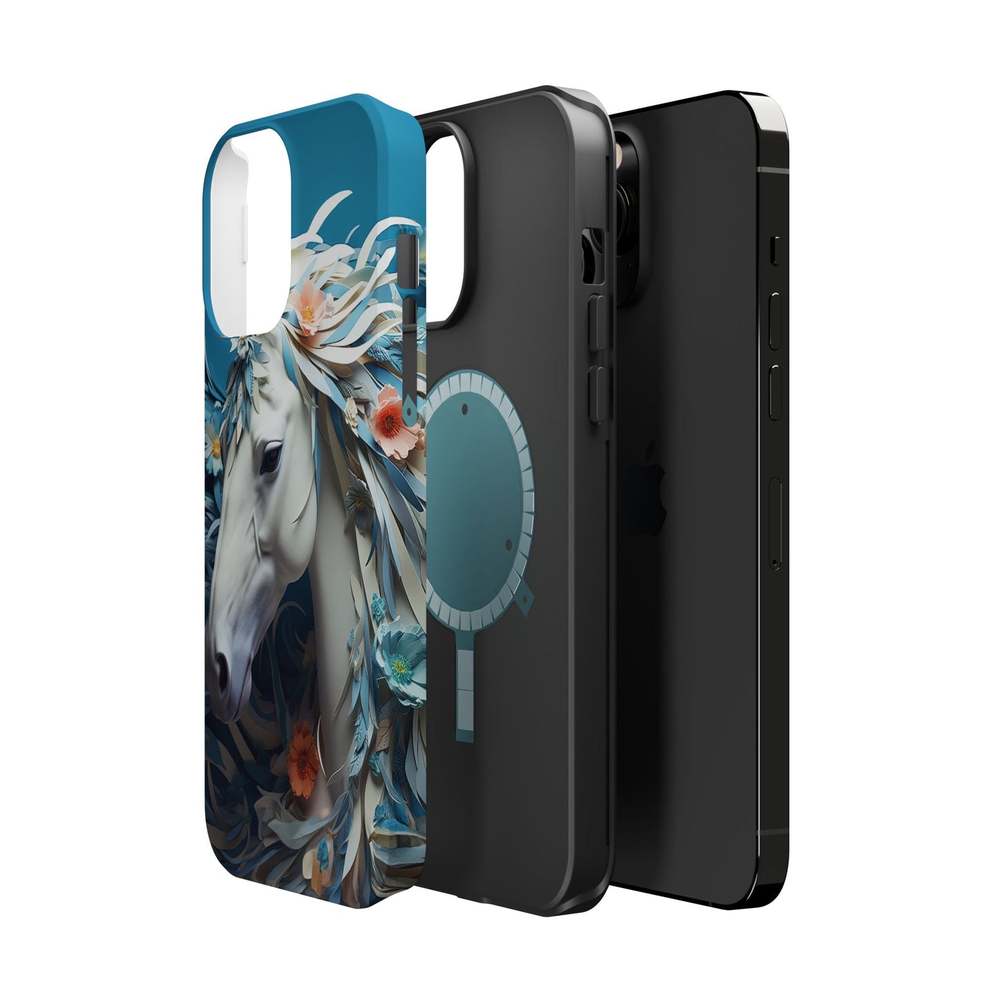 Floral Horse MagSafe iPhone Case - BOGO Cases