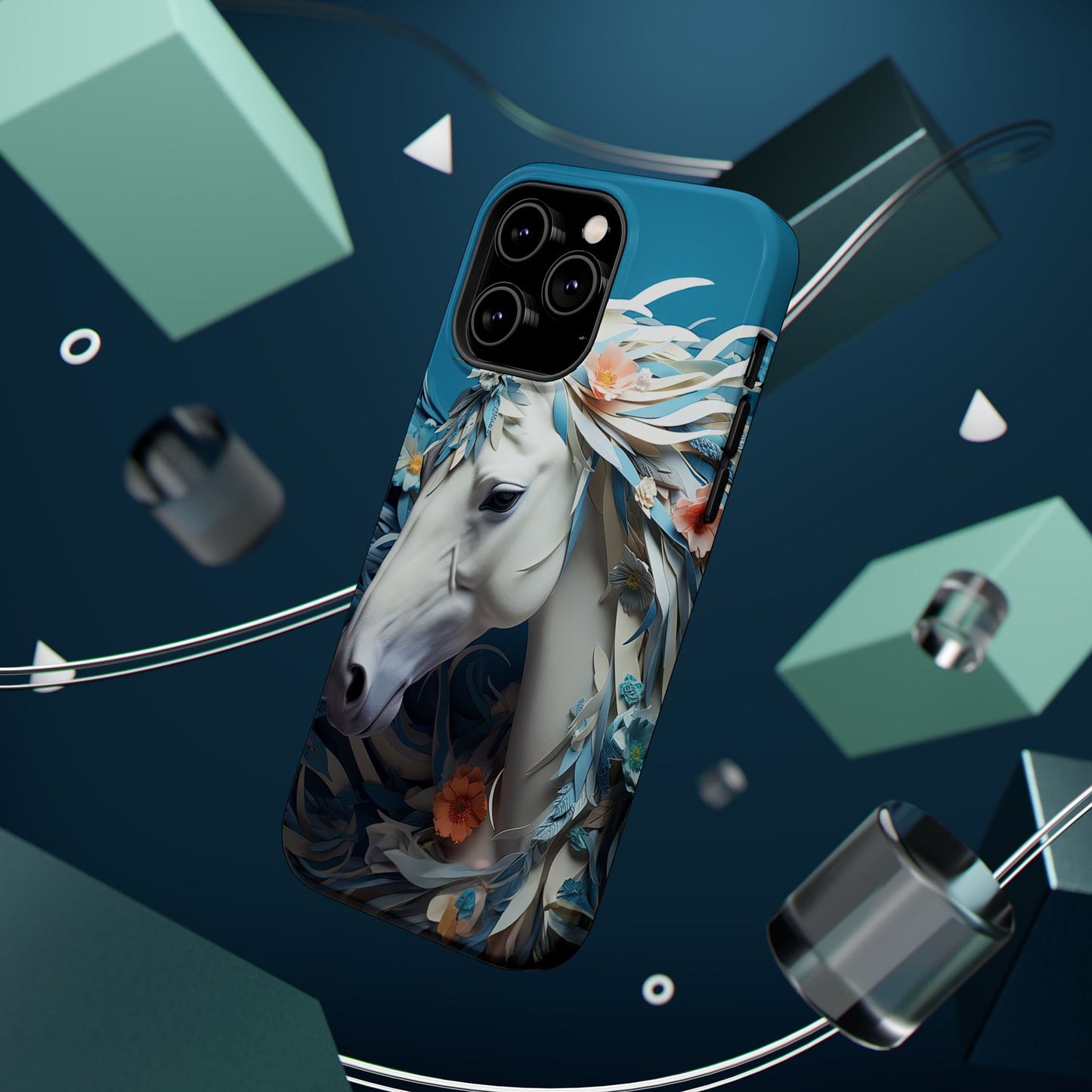 Floral Horse MagSafe iPhone Case - BOGO Cases