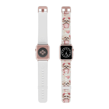 Floral Puppy in Teacup Apple Watch Band - BOGO Cases