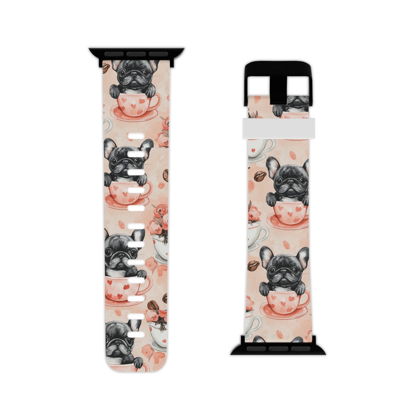 French Bulldogs in Heart Apple Watch Band - BOGO Cases