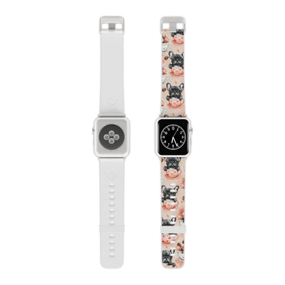 French Bulldogs in Heart Apple Watch Band - BOGO Cases