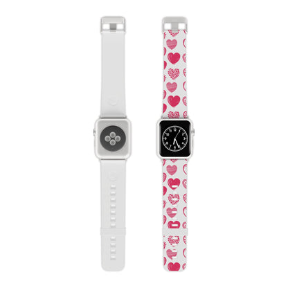 Funky Pink Hearts Apple Watch Band - BOGO Cases